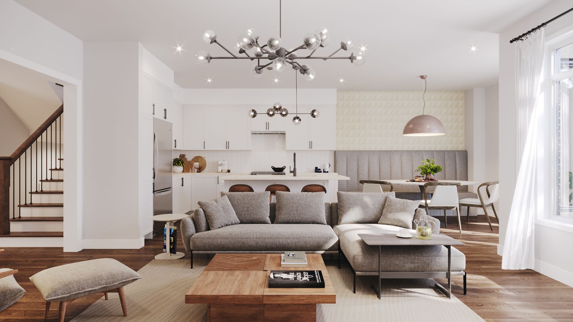 Cornerstone open-concept living space